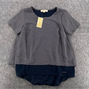 Michael Kors Womens Abstract Multicolor Blouse Top Size PS NEW